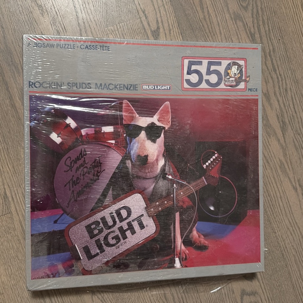 Bud Light Rockin' Spuds Mackenzie Vintage Puzzle 550 Pieces New Sealed